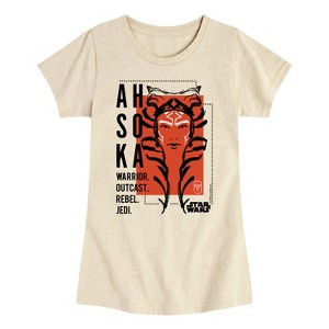 Girls' - Star Wars - Ahsoka Collage Fitted Short Sleeve Graphic T-Shirt - 1 of 3