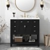 Dexmalle 36''Modern Bathroom Storage Cabinet with 2 Soft Closing Doors and 6 Drawers - 2 of 4