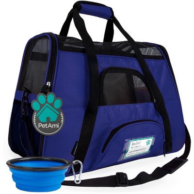PetAmi Airline Approved Pet Carrier for Cat Dog, Soft Sided Travel Supplies Accessories, Ventilated Carrying Bag Kitten Puppy