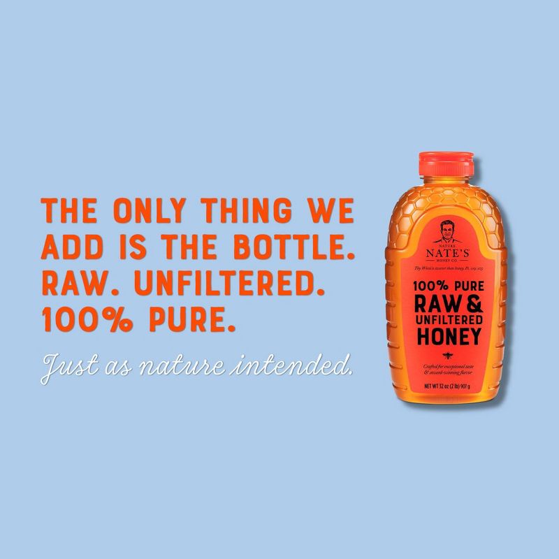Nature Nate&#39;s 100% Pure Raw and Unfiltered Honey &#8211; 32oz, 4 of 10