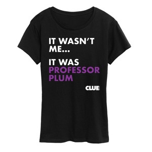Women's - Clue - It Wasnt Me It Was Professor Plum Short Sleeve Graphic T-Shirt - 1 of 4