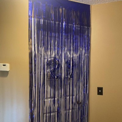 Holographic Metallic Fringe Backdrop Blue - Spritz™ : Target