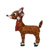 Rudolph the Red Nosed Reindeer 24IN RUDOLPH 3D PRE LIT LED YARD ART RUDOLPH W/ SANTA HAT SCARF - 3 of 4