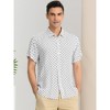 Lars Amadeus Men's Short Sleeves Regular Fit Summer Hawaiian Point Collar Polka Dots Shirts - 2 of 4