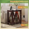 GALAXHERO Slim End Table with Charging Station - Farmhouse Narrow Side Table with Open Storage Shelves for Small Spaces Bedroom/Living Room - 4 of 4