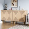 Hommoo Modern Sideboard Buffet, 59" Wood Storage Cabinet with Doors - 2 of 4
