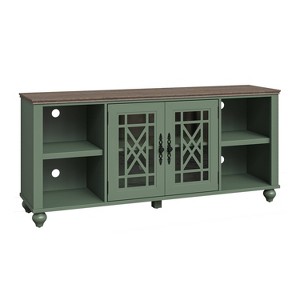 Festivo Vintage Style 60" TV Stand for TVs up to 70" Green - 1 of 4
