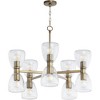 Quorum Lighting Relo 10 - Light Chandelier in  Dark Brass - 4 of 4