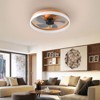 DOMETOUR Ceiling Fans with Lights Dimmable LED Embedded installation of thin modern ceiling fans(Orange) - 2 of 4