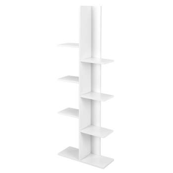 Tangkula Modern Multi-Layer Bookshelf Floor Standing Bookcase w/Anti-fall device Storage Rack for Home Office Rustic