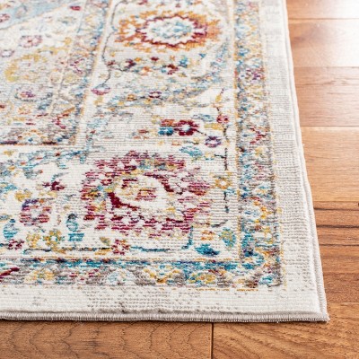 Aria Blue and Ivory 4' x 6' Synthetic Reversible Area Rug