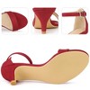 BLISSFUL STEP Women's Open Toe Ankle Strap Kitten Heels Sandals - 4 of 4