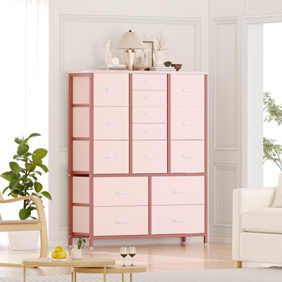 15 Drawers Dresser for Bedroom, Tall Dressers & Chest of Drawers with Storage Organizer&Sturdy Metal Frame&Easy Pull Handle for Hallway, Entryway