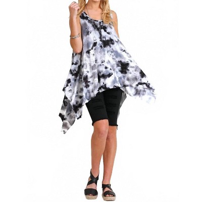 Women's Tie Die Sleeveless Tunic - umgee