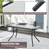 Tangkula 2 PCS Patio Glider Conversation Set Outdoor Loveseat Glider Chair w/ Tempered Glass Coffee Table - 4 of 4