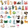 Wrapables Waterproof Vinyl Stickers for Water Bottles, Laptop, Phones, Skateboards, Decals for Teens, 80pcs, Cute Animals - 3 of 4