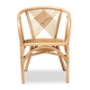 Kagama Rattan Dining Chair Brown - bali & pari: Bohemian, Bamboo, Comfort Design, Stable Base - image 2 of 4