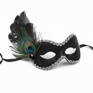 Unique Design I.E. Inc. Daniella-black/silver Adult Costume Mask - 1 of 4