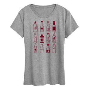 Women's - Instant Message - Hot Sauces Galore Short Sleeve Graphic T-Shirt - 1 of 4