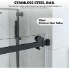 Acekool Frameless Sliding Shower Door, 8mm Easy clean Glass, Brushed - 4 of 4
