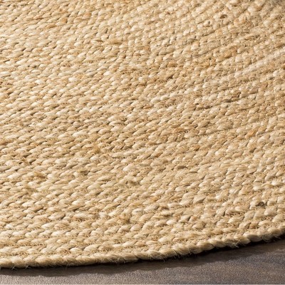 Handmade Ivory Braided Jute Round Area Rug