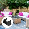 Unique Bargains Patio Sofa Rattan Wicker Fixed Connection Furniture Clips - 4 of 4
