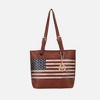MKF Collection Vera Vegan Leather Patriotic Flag Pattern Women’s Tote Bag by Mia K - 2 of 4