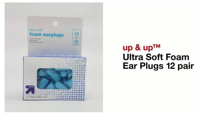 Ultra Soft Foam Earplugs - 12 pair - up &#38; up&#8482;, 2 of 5, play video