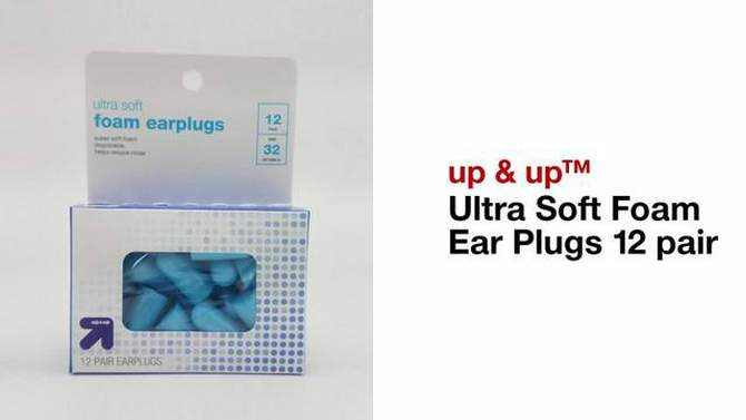 Ultra Soft Foam Earplugs - 12 pair - up &#38; up&#8482;, 2 of 5, play video