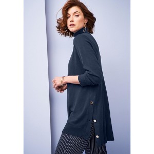 Jessica London Side Button Turtleneck - 1 of 4