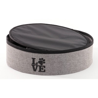 Small Charcoal Nylon Foam 2-Tier Collapsible Cat Cave