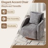 MOONMISS 360 degree rotation design,soft and comfortable chenille fabric,ergonomic design of the living room chair - 2 of 4