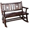Vynxaria Rustic Brown Patio Rocking Bench for Two - 48.00'' W x 26.00'' D x 36.00'' H - 2 of 4