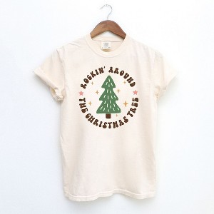 Simply Sage Market Women's Retro Rockin' Around Tree Garment Dyed Tee - 1 of 2