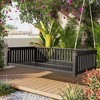 Whisen Minimalist Twin Size Wooden Porch Swing Bed with Secure Sloped Design & Rope Hanging System for Patio or Backyard - 2 of 4