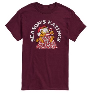 Men's - Garfield - Seasons Eatings Christmas Short Sleeve Graphic T-Shirt - 1 of 4