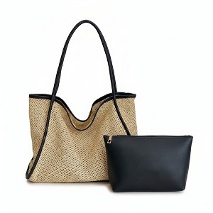 Alilang Woven Straw Tote Bag with Shoulder Straps Lightweight