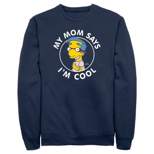 Men's The Simpsons Millhouse My Mom Says I'm Cool Sweatshirt - 1 of 4