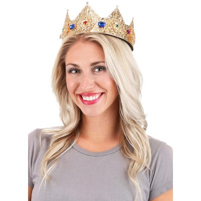 Halloweencostumes.com Women Gold & Gems Ladies Pointed Crown Adjustable ...