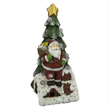 Northlight 19.5" Battery Operated LED Lighted Santa Claus and Christmas Tree Table Top Decoration