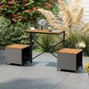 Tangkula Outdoor Convertible Bench 2-in-1 Transforming Picnic Table & Chairs Set w/ Storage - 4 of 4