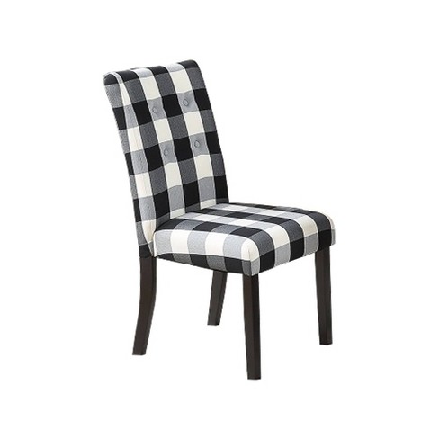 Checd Pattern Fabric Dining Chairs, Buffalo Plaid Dining Chair Covers
