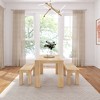Plank+Beam 60" Modern Rectangular Dining Table Set with 2 Benches - 4 of 4