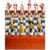 WorldWise Imports Chess Set - American Revolution Resin Chessmen on Cherry Stained Chest - 3 of 4