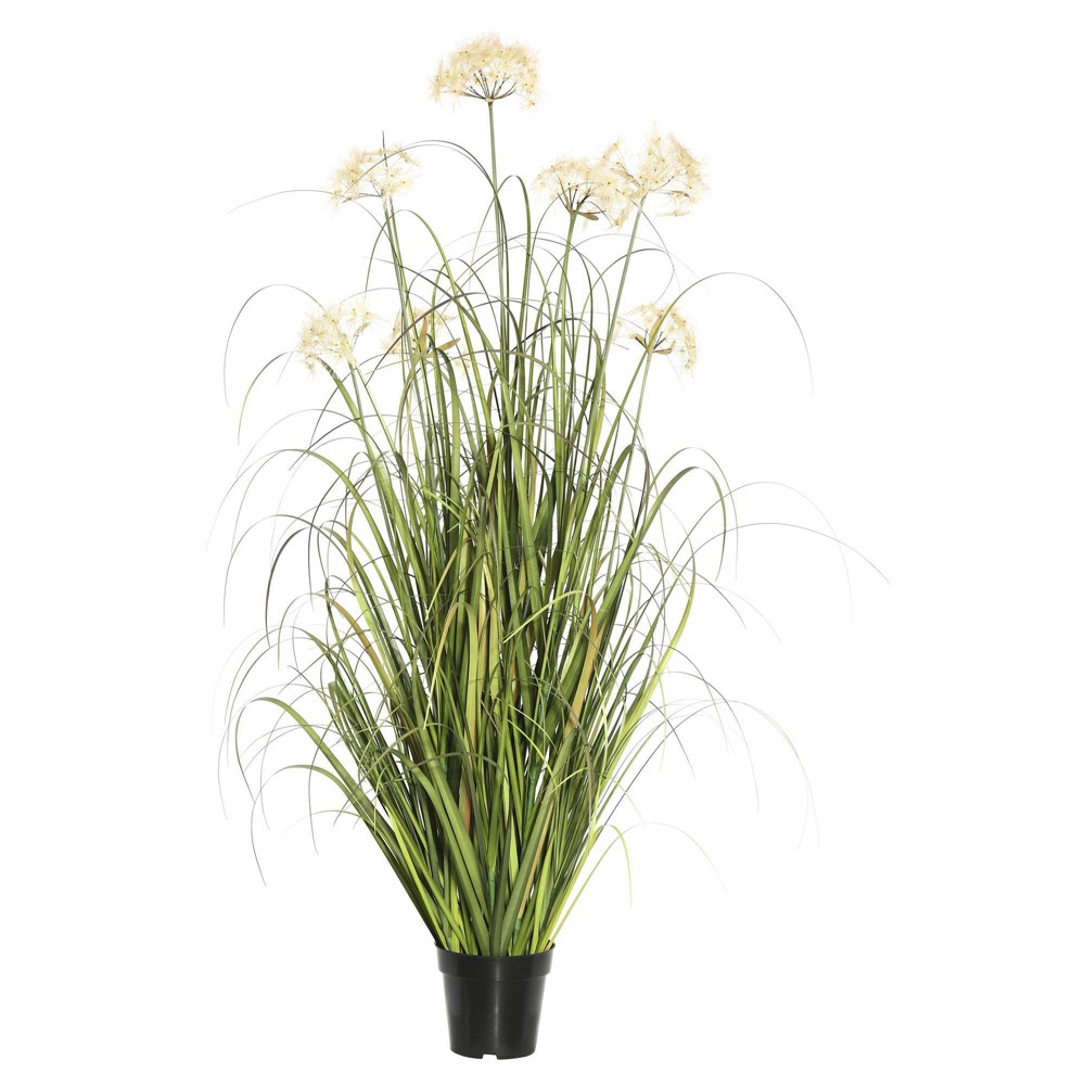 Photos - Garden & Outdoor Decoration Vickerman Artificial Dandelion Grass in Pot  Cream  (36")