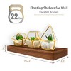 Sorbus Rustic Wood Coastal Beach Style Hanging Rectangle Wall Shelves - 3 of 4