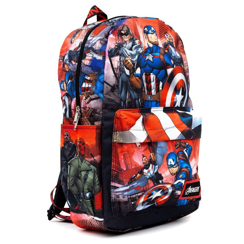 Wondapop Disney Marvel Avengers Captain America 17" Full Size Nylon Backpack, 3 of 7
