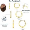 Small Sterling Silver Huggie Hoop Earrings Set for Women, 14K Gold Plated Hoops Stacks for Multiple Piercings - 4 of 4