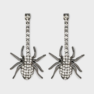 SUGARFIX by BaubleBar Web Star Earrings - Silver/Black