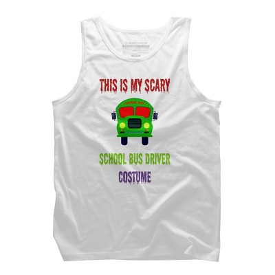 Men's Design By Humans Halloween School Bus Driver Costume By TeeShirtMadness Tank Top